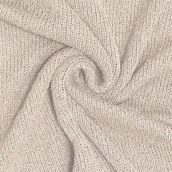 Khaki Color Elegant Women's Loose Knit Shawl poncho kint top - Picture 7 of 7